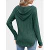 imageANRABESS Womens Long Sleeve Henley Tops Ribbed Knit Hoodie Shirts 2026 Spring Loose Fit Lightweight Hooded SweatersGreen