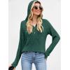imageANRABESS Womens Long Sleeve Henley Tops Ribbed Knit Hoodie Shirts 2026 Spring Loose Fit Lightweight Hooded SweatersGreen