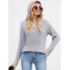 imageANRABESS Womens Long Sleeve Henley Tops Ribbed Knit Hoodie Shirts 2026 Spring Loose Fit Lightweight Hooded SweatersGrey