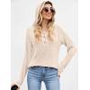 imageANRABESS Womens Long Sleeve Henley Tops Ribbed Knit Hoodie Shirts 2026 Spring Loose Fit Lightweight Hooded SweatersLight Khaki