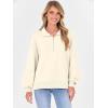 imageANRABESS Womens Oversized Sweatshirts Quarter Zip Long Sleeve Comfy Casual Pullover Tops 2025 Fall Trendy Y2K ClothesAlmond
