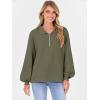 imageANRABESS Womens Oversized Sweatshirts Quarter Zip Long Sleeve Comfy Casual Pullover Tops 2025 Fall Trendy Y2K ClothesArmy Green