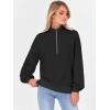 imageANRABESS Womens Oversized Sweatshirts Quarter Zip Long Sleeve Comfy Casual Pullover Tops 2025 Fall Trendy Y2K ClothesBlack