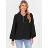 imageANRABESS Womens Oversized Sweatshirts Quarter Zip Long Sleeve Comfy Casual Pullover Tops 2025 Fall Trendy Y2K ClothesBlack