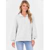 imageANRABESS Womens Oversized Sweatshirts Quarter Zip Long Sleeve Comfy Casual Pullover Tops 2025 Fall Trendy Y2K ClothesLight Grey