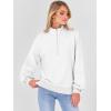imageANRABESS Womens Oversized Sweatshirts Quarter Zip Long Sleeve Comfy Casual Pullover Tops 2025 Fall Trendy Y2K ClothesWhite