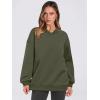 imageANRABESS Womens Oversized V Neck Sweatshirt Fleece Long Sleeve Hoodies Pullover Comfy Top 2026 Outfits Teen Preppy ClothesArmy Green