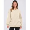 imageANRABESS Womens Oversized V Neck Sweatshirt Fleece Long Sleeve Hoodies Pullover Comfy Top 2026 Outfits Teen Preppy ClothesBeige