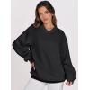imageANRABESS Womens Oversized V Neck Sweatshirt Fleece Long Sleeve Hoodies Pullover Comfy Top 2026 Outfits Teen Preppy ClothesBlack