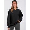 imageANRABESS Womens Oversized V Neck Sweatshirt Fleece Long Sleeve Hoodies Pullover Comfy Top 2026 Outfits Teen Preppy ClothesBlack