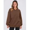 imageANRABESS Womens Oversized V Neck Sweatshirt Fleece Long Sleeve Hoodies Pullover Comfy Top 2026 Outfits Teen Preppy ClothesCoffee