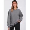 imageANRABESS Womens Oversized V Neck Sweatshirt Fleece Long Sleeve Hoodies Pullover Comfy Top 2026 Outfits Teen Preppy ClothesDark Grey