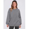 imageANRABESS Womens Oversized V Neck Sweatshirt Fleece Long Sleeve Hoodies Pullover Comfy Top 2026 Outfits Teen Preppy ClothesDark Grey