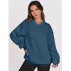imageANRABESS Womens Oversized V Neck Sweatshirt Fleece Long Sleeve Hoodies Pullover Comfy Top 2026 Outfits Teen Preppy ClothesDeep Blue