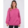 imageANRABESS Womens Oversized V Neck Sweatshirt Fleece Long Sleeve Hoodies Pullover Comfy Top 2026 Outfits Teen Preppy ClothesHot Pink