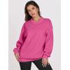 imageANRABESS Womens Oversized V Neck Sweatshirt Fleece Long Sleeve Hoodies Pullover Comfy Top 2026 Outfits Teen Preppy ClothesHot Pink