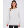 imageANRABESS Womens Oversized V Neck Sweatshirt Fleece Long Sleeve Hoodies Pullover Comfy Top 2026 Outfits Teen Preppy ClothesWhite