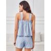 imageANRABESS Womens Pajama Sets Striped 2 Piece Pjs Summer Ruffle Cute Tank Top and Shorts Sleepwear 2026 Comfy Soft Lounge SetsBlue White Stripe