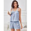 imageANRABESS Womens Pajama Sets Striped 2 Piece Pjs Summer Ruffle Cute Tank Top and Shorts Sleepwear 2026 Comfy Soft Lounge SetsBlue White Stripe