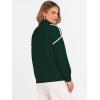 imageANRABESS Womens Quarter Zip Sweaters Fall Long Sleeve V Neck Shirts Collared Business Casual Tops Knit Pullover SweatshirtsDark Green