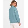 imageANRABESS Womens Quarter Zip Sweaters Fall Long Sleeve V Neck Shirts Collared Business Casual Tops Knit Pullover SweatshirtsLight Blue