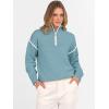 imageANRABESS Womens Quarter Zip Sweaters Fall Long Sleeve V Neck Shirts Collared Business Casual Tops Knit Pullover SweatshirtsLight Blue