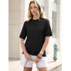 imageANRABESS Womens Short Sleeve Sweater Oversized Lightweight Business Casual Tops Crewneck Soft Knit 2026 Spring Summer OutfitsBlack