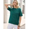 imageANRABESS Womens Short Sleeve Sweater Oversized Lightweight Business Casual Tops Crewneck Soft Knit 2026 Spring Summer OutfitsGreen