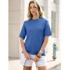 imageANRABESS Womens Short Sleeve Sweater Oversized Lightweight Business Casual Tops Crewneck Soft Knit 2026 Spring Summer OutfitsRoyal Blue