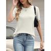 imageANRABESS Womens Short Sleeve Sweater Wool Blend Scalloped Cute Summer Dressy Tops Business Casual Loose Vacation Outfits 2026Cream White