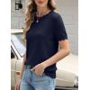 imageANRABESS Womens Short Sleeve Sweater Wool Blend Scalloped Cute Summer Dressy Tops Business Casual Loose Vacation Outfits 2026Navy Blue