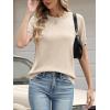imageANRABESS Womens Short Sleeve Sweater Wool Blend Scalloped Cute Summer Dressy Tops Business Casual Loose Vacation Outfits 2026Parchment