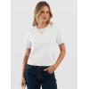 imageANRABESS Womens Short Sleeve Sweaters Cropped Crew Neck Business Casual Lightweight Sweater Tops 2026 Spring Summer OutfitsWhite