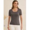 imageANRABESS Womens Short Sleeve Sweaters Summer Scoop Neck Casual Basic Shirts Knit Pullover Work Tops 2026 Spring OutfitsDrak Taupe