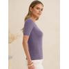 imageANRABESS Womens Short Sleeve Sweaters Summer Scoop Neck Casual Basic Shirts Knit Pullover Work Tops 2026 Spring OutfitsGrey Purple