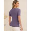imageANRABESS Womens Short Sleeve Sweaters Summer Scoop Neck Casual Basic Shirts Knit Pullover Work Tops 2026 Spring OutfitsGrey Purple