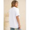 imageANRABESS Womens Short Sleeve Tops Oversized Lightweight Sweatshirt Polo Shirts 2026 Summer Casual Button Pullover Top OutfitsWhite