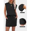 imageANRABESS Womens Summer 2 Piece Short Skirt Sets 2026 Cap Sleeve Top Athletic Skort Workout Tennis Matching Set Travel OutfitsBlack