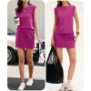 imageANRABESS Womens Summer 2 Piece Short Skirt Sets 2026 Cap Sleeve Top Athletic Skort Workout Tennis Matching Set Travel OutfitsHot Pink
