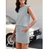 imageANRABESS Womens Summer 2 Piece Short Skirt Sets 2026 Cap Sleeve Top Athletic Skort Workout Tennis Matching Set Travel OutfitsLight Gray