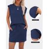 imageANRABESS Womens Summer 2 Piece Short Skirt Sets 2026 Cap Sleeve Top Athletic Skort Workout Tennis Matching Set Travel OutfitsNavy Blue