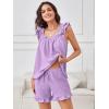 imageANRABESS Womens Summer Lounge Set 2 Piece Outfits Ruffle Tank Top and Shorts Set 2026 Beach Vacation Cover Up ClothesLight Purple