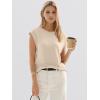 imageANRABESS Womens Sweater Vest 2026 Summer Crew Neck Cap Sleeve Tank Tops Business Casual Lightweight Pullover Sweaters ShirtsBeige