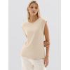 imageANRABESS Womens Sweater Vest 2026 Summer Crew Neck Cap Sleeve Tank Tops Business Casual Lightweight Pullover Sweaters ShirtsBeige