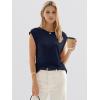 imageANRABESS Womens Sweater Vest 2026 Summer Crew Neck Cap Sleeve Tank Tops Business Casual Lightweight Pullover Sweaters ShirtsNavy Blue