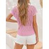 imageANRABESS Womens Tops 2026 Trendy Summer Shirts Crochet Cap Sleeve Knitted Sweater Beach Vacation Clothes Fall Fashion OutfitsPink