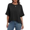 imageANRABESS Womens Tops Oversized T Shirts Short Sleeve Crewneck Summer Casual Loose Basic Tee Shirt 2026 Trendy Fashion ClothesBlack