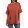imageANRABESS Womens Tops Oversized T Shirts Short Sleeve Crewneck Summer Casual Loose Basic Tee Shirt 2026 Trendy Fashion ClothesBrick Red