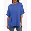 imageANRABESS Womens Tops Oversized T Shirts Short Sleeve Crewneck Summer Casual Loose Basic Tee Shirt 2026 Trendy Fashion ClothesBright Blue