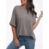 imageANRABESS Womens Tops Oversized T Shirts Short Sleeve Crewneck Summer Casual Loose Basic Tee Shirt 2026 Trendy Fashion ClothesBrown